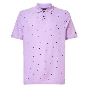 Purple Oakley golf polo